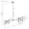 PSGL0122 - Heavy Duty Horizontal Twin Screen Ceiling Mount, Long, 34" to 60" Screens
