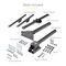 FPCEILPTBSP - Full Motion Adjustable Short Pole TV Ceiling Mount, 32" to 75"