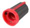 CR-MS-1 - Knob, Soft Touch, Spline Shaft, Grey / Red