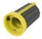 CR-MS-2 - Knob, Soft Touch, Spline Shaft, Grey / Yellow