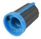 CR-MS-3 - Knob, Soft Touch, Spline Shaft, Grey / Blue