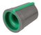 CR-R4-4 - Knob, Soft Touch, D Shaft, Grey / Green