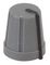 CR-R4-6 - Knob, Soft Touch, D Shaft, Grey / Black