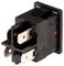 H8550XBAAA - Rocker Switch, DPST, Black / Red, I/O