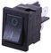 H8550XBAAC - Rocker Switch, DPST, Black / Green