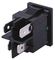 H8550XBAAC - Rocker Switch, DPST, Black / Green