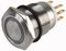 RJS101-19L-F-R-O-BS-12V-67Q - Switch, Vandal Resistant, SS, Momentary, 19mm, 12V, Orange LED