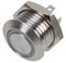 RJS1N1LP-12M-F-R-RGB-BS-12V-67J - Vandal Resistant Momentary Switch with 12V RGB LED, 24V DC, 0.3A, 1NO / SPST, Micro Travel, 12mm