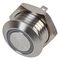 RJS1N1LP-12M-F-R-W-BS-12V-67J - Vandal Resistant Momentary Switch with 12V White LED, 24V DC, 0.3A, 1NO / SPST, Micro Travel, 12mm