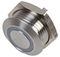 RJS1N1LP-16M-F-R-B-BS-12V-67J - Vandal Resistant Momentary Switch with 12V Blue LED, 24V DC, 0.3A, 1NO / SPST, Micro Travel, 16mm