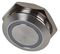 RJS1N1LP-19M-F-R-R-BS-12V-67J - Vandal Resistant Momentary Switch with 12V Red LED, 24V DC, 0.3A, 1NO / SPST, Micro Travel, 19mm