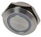 RJS1N1LP-22M-F-R-W-BS-12V-67J - Vandal Resistant Momentary Switch with 12V White LED, 24V DC, 0.3A, 1NO / SPST, Micro Travel, 22mm