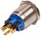 RJS103-22LA-F-R-G-BS-12V-67J - LED Anti-Vandal Push Button, Latching, SPDT, 22mm, Green