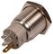 RJS102P-16-H-BS-67Q - Vandal Resistant Switch, Momentary, SPST, 1NO, 16mm, Brushed Steel