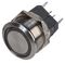 RJS207-22LA-F-R-RGB-BS-24V-67J - Vandal Resistant Latching Switch with 12V RGB LED, 24V DC, 5A, 2NO / DPST, 22mm