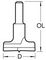 T420/35X8MMTC - 35mm Hinge Cutter Bit