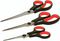 64469 - 150mm (6"), 200mm (8") & 250mm (10") Stainless Steel Scissors Set with Soft Rubber Comfort Handles, 3 Piece