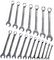D03080 - 6mm - 24mm Polished Chrome Combination Spanner Set, 18 Piece