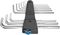 05022130001 - Metric Chrome-Plated Hex Key Set with Holding Function, 9 Piece - 950/9