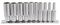 16399 - 1/4" Square Drive Deep Sockets on Metal Rail, 10 Piece
