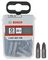 2607002798 - PZ2 x 25mm Pozidriv Extra Hard Screwdriver Bits, 25 Pack