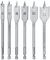 512490 - Flat Wood Drill Bit Set, 6 Piece