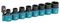 B-54645 - 1/2" Impact Socket Set with 1/4" Adaptor, 9 Piece
