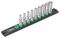 05005410001 - 1/4" Deep Socket Set with Magnetic Socket Rail, 9 Piece