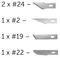 PKN2705 - Assorted Craft Knife Blades Set, 5 Piece