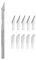 PKN3301/S - Classic Aluminium Craft Knife with 10x Blades