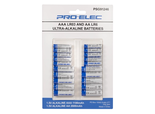 Ultra Alkaline AA/AAA Batteries 10+10 Pack