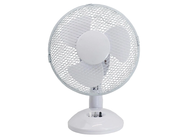 9in Desk Fan, White