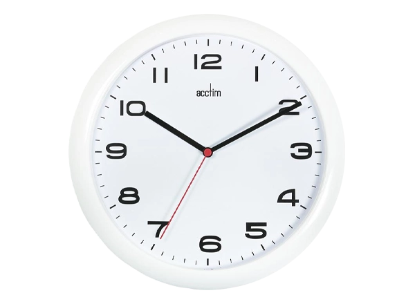 Aylesbury 25.5cm Quartz Movement Analogue Wall Clock - White