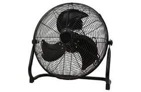 18in High Velocity Floor Fan, Black